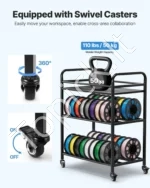 Mobilus 3 pakopų stovas 3D spausdintuvo gijų (filamentų) ritėms - Image 3