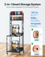Mobilus 4 pakopų stovas-stalas 3D spausdintuvui ir gijų ritėms - Image 2