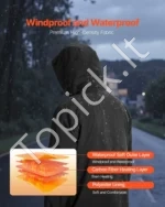 Moterims skirta šildoma Soft Shell striukė, M dydis, 5 kaitinimo zonos, vėjui ir drėgmei atspari - Image 4