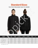 Moteriškas šildomas džemperis su 6 kaitinimo zonomis (juodas) - Image 7