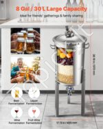 Nerūdijančio plieno koninis fermentacijos indas alui gaminti, 30 l - Image 5