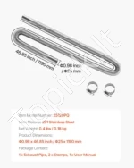 Nerūdijančio plieno lankstus išmetimo vamzdis dyzeliniam šildytuvui (1190 mm) - Image 5