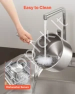 Nerūdijančio plieno puodas, 3,79 l, su stikliniu dangčiu - Image 4
