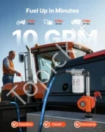 Nešiojamas 12 V DC kuro perkėlimo siurblys (40 l/min) - Image 2
