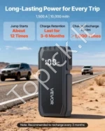 Nešiojamas automobilinis užvedimo įrenginys 1500A (12V) - Image 3