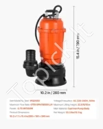 Panardinamasis nuotekų siurblys 550 W, 18000 l/h - Image 7