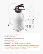 Pneumatinis transmisijos alyvos keitimo ir pildymo siurblys, 8 l talpa - Image 7