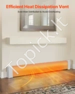 Premium klasės plieninis grindjuostinio radiatoriaus gaubtas (1527 x 81 x 193 mm) - Image 4