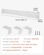 Premium klasės plieninis grindjuostinio radiatoriaus gaubtas (1832 x 81 x 193 mm) - Image 7