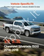 Priekinė kairioji variklio pagalvė (2014–2018 m. Chevrolet Silverado 1500 5.3L V8) - Image 4