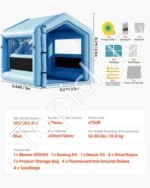 Pripučiama dažymo kamera 3 x 2,5 x 2,5 m – efektyvi ir mobili darbo stotelė su trikampiu stogu - Image 7