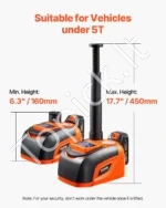 Profesionalus 5 tonų elektrinis automobilinis domkratas su nuotolinio valdymo pultu - Image 4
