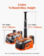 Profesionalus 5 tonų elektrinis automobilinis domkratas su nuotolinio valdymo pultu - Image 3
