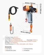 Profesionalus elektrinis grandininis keltuvas (5000 kg, 9,1 m kėlimo aukštis) - Image 7