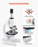Profesionalus monokulinis mikroskopas, 40–2000x didinimas, STEM mokymosi rinkinys - Image 5