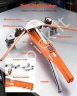Profesionalus rankinis vamzdžių lankstymo rinkinys 6–22 mm, su priedais - Image 5