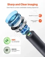 Profesionalus trinokulinis mikroskopas, 40–5000x didinimas, su LED apšvietimu - Image 4