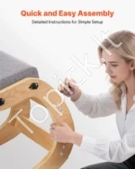 Reguliuojama ergonomiška klūpima kėdė (82 x 54 x 55,5 cm) – stilinga pilka spalva sveikesnei laikysenai - Image 6