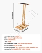 Reguliuojamas laisvai pastatomas medinis stendas banglentėms - Image 7