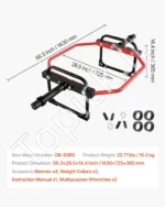 Šešiakampis trapecijos formos štangos grifas (Trap Bar), 50 mm, 240 kg apkrova - Image 7