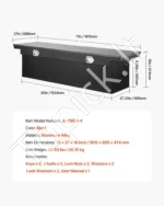 Skersinė įrankių dėžė pikapui 1815 x 699 x 474 mm - Image 7