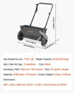 Stumiamas barstytuvas vejai ir sodui (22,6 kg talpa) - Image 7