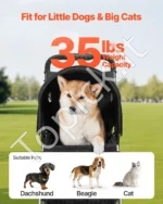 Sulankstomas trijų ratų vežimėlis augintiniams iki 16 kg - Image 4