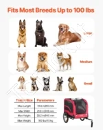 Šunų priekaba dviračiui (iki 45 kg) - Image 3
