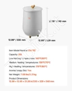 Talpus 20 l rankšluosčių šildytuvas su LED apšvietimu ir laikmačiu - Image 7