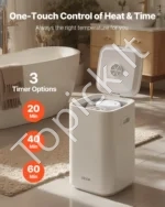 Talpus 20 l rankšluosčių šildytuvas su LED ekranu, keturiais kabliukais ir saugos užraktu - Image 6