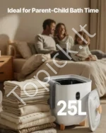 Talpus 25 l rankšluosčių šildytuvas su LED ekranu, laikmačiu ir temperatūros nustatymu - Image 5