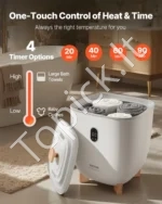 Talpus 25 l rankšluosčių šildytuvas su LED ekranu, laikmačiu ir temperatūros nustatymu - Image 6