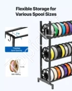 Tvirtas 5 pakopų stovas 3D spausdintuvo gijų (filamentų) ritėms - Image 4