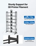 Tvirtas 7 pakopų stovas 3D spausdintuvo gijų (filamentų) ritėms - Image 2