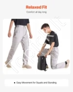 Ugniai atsparios darbinės kelnės su kišenėmis (dydis XXL, pilkos) - Image 3