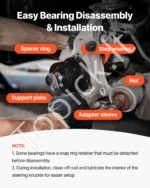 Universalaus ratų stebulių ir guolių nuėmimo bei montavimo rinkinys priekiniams varomiems automobiliams - Image 5