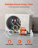 Vakuuminis siurblys oro kondicionieriams ir kolektorių manometrų rinkinys, 99 l/min (3,5 CFM) - Image 3