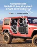 Vamzdinės durelės su daiktadėžėmis (4 vnt., suderinamos su 2018–2026 m. Wrangler JL ir Gladiator JT) - Image 2