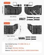 Vamzdinės durelės su daiktadėžėmis (4 vnt., suderinamos su 2018–2026 m. Wrangler JL ir Gladiator JT) - Image 7
