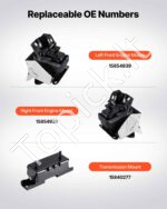 Variklio ir transmisijos pagalvių komplektas 3 vnt. (2007–2013 m. Chevrolet Silverado 1500 5.3L V8) - Image 3