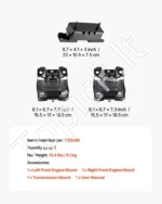 Variklio ir transmisijos pagalvių komplektas 3 vnt. (2007–2013 m. Chevrolet Silverado 1500 5.3L V8) - Image 7
