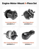 Variklio ir transmisijos pagalvių komplektas 4 vnt. (2009–2017 m. Chevrolet Traverse 3.6L V6) - Image 2
