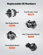 Variklio ir transmisijos pagalvių komplektas 4 vnt. (2009–2017 m. Chevrolet Traverse 3.6L V6) - Image 3