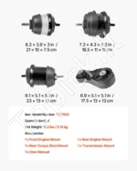 Variklio ir transmisijos pagalvių komplektas 4 vnt. (2009–2017 m. Chevrolet Traverse 3.6L V6) - Image 7