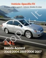Variklio ir transmisijos pagalvių komplektas 6 vnt. (2003–2007 m. Honda Accord 2.4L) - Image 4