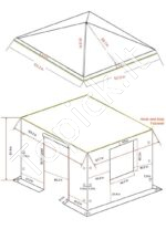 Žieminis pavėsinės uždangalas su sienelėmis, 3,05 x 3,05 m, smėlio spalvos - Image 7