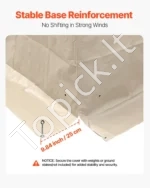 Žieminis pavėsinės uždangalas su sienelėmis, 3,05 x 3,65 m, smėlio spalvos - Image 4