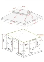 Žieminis pavėsinės uždangalas su sienelėmis, 3,66 x 4,87 m, smėlio spalvos - Image 7