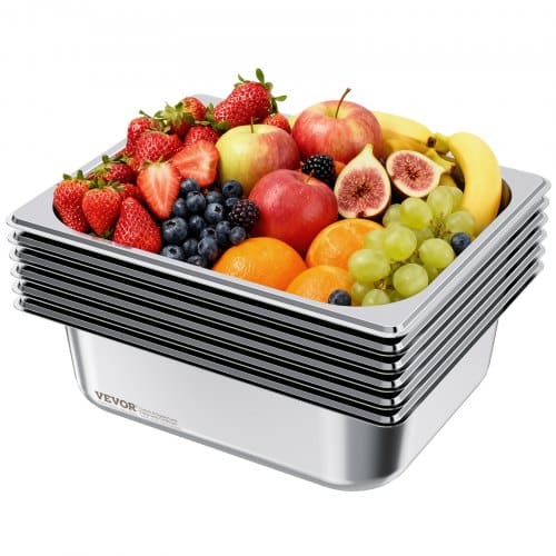 de2F12BCCPBXG6JTIEOP4001V02Fgoods_img-v22Ffood-pan-m100-1.2.jpg Profesionalūs 1/2 dydžio nerūdijančio plieno indai maistui (6 vnt., gylis 99 mm) - Image 1