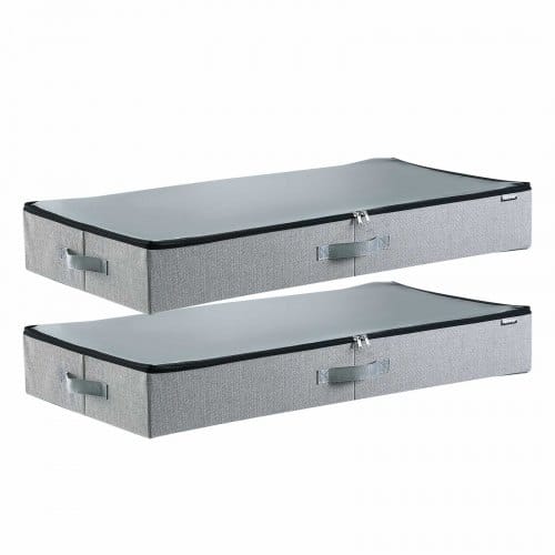 de2FCDCWFBFMBWL3PGY9Y001V02Fgoods_img-v22Funder-bed-storage-m100-1.2.jpg Daugiafunkcės daiktadėžės po lova 45L su permatomu dangčiu (2 vnt.), 850 x 430 x 120 mm - Image 1